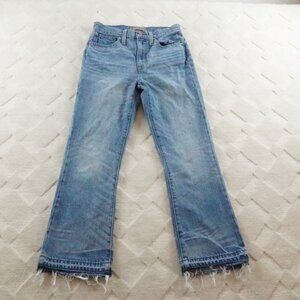 Point Sur Kick Out Crop Jeans Womens 25 Fray Hem High Rise